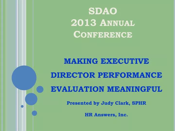 sdao 2013 annual conference n.