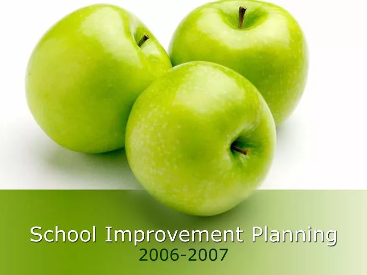 school improvement planning n.