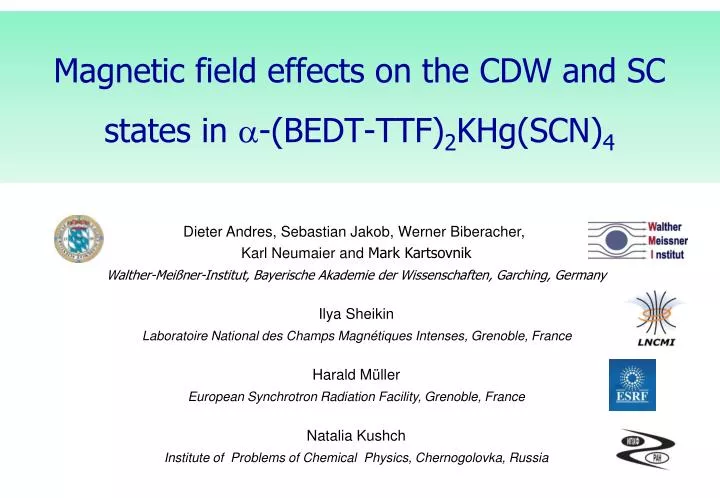 magnetic field effects on the cdw and sc states in bedt ttf 2 khg scn 4 n.