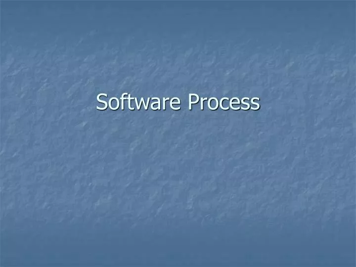 software process n.