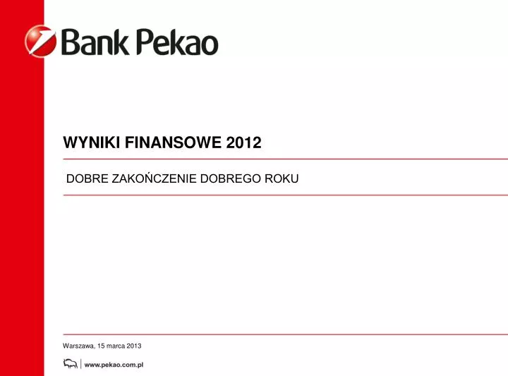 wyniki finansowe 2012 n.