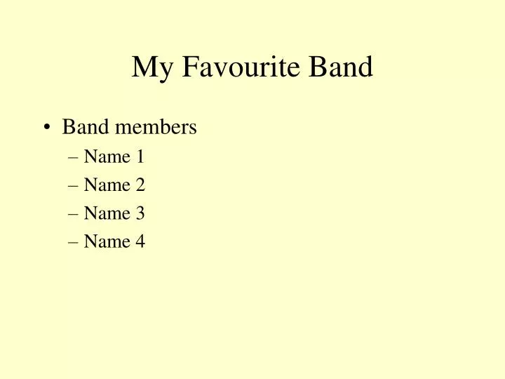 my favourite band n.