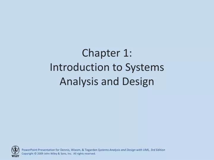 chapter 1 introduction to systems analysis and design n.