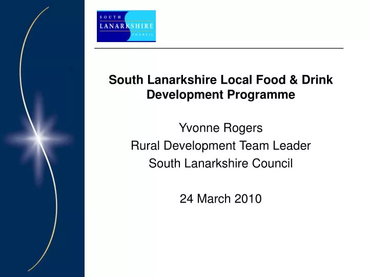south lanarkshire local food drink development programme n.