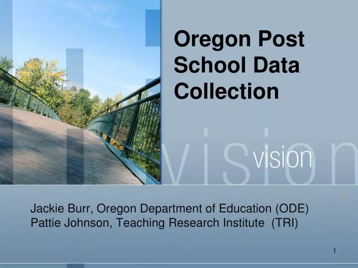 oregon post school data collection n.