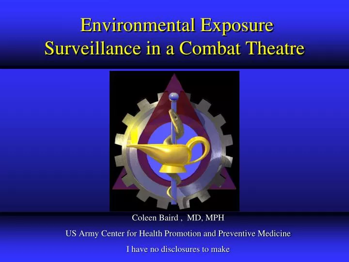 environmental exposure surveillance in a combat theatre n.