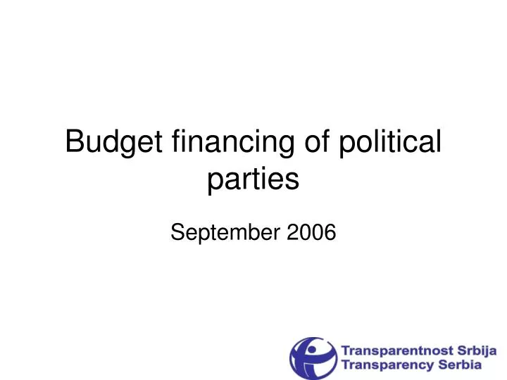 budget financing of political parties n.