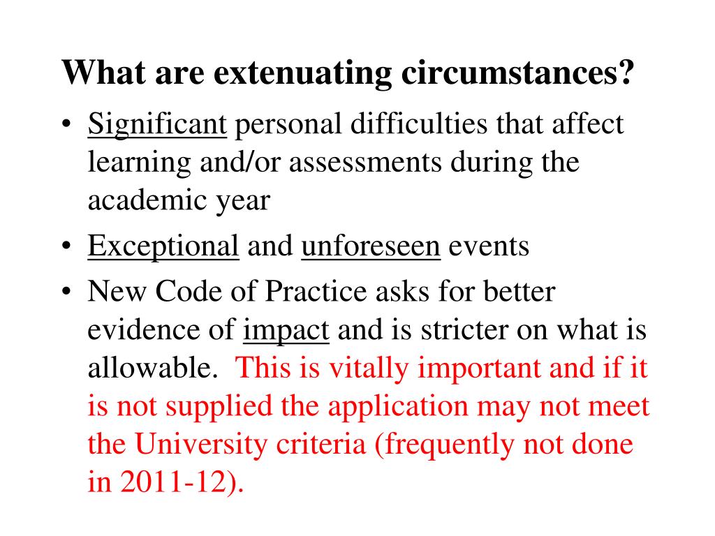 PPT - Extenuating Circumstances and Fit to Sit PowerPoint Presentation