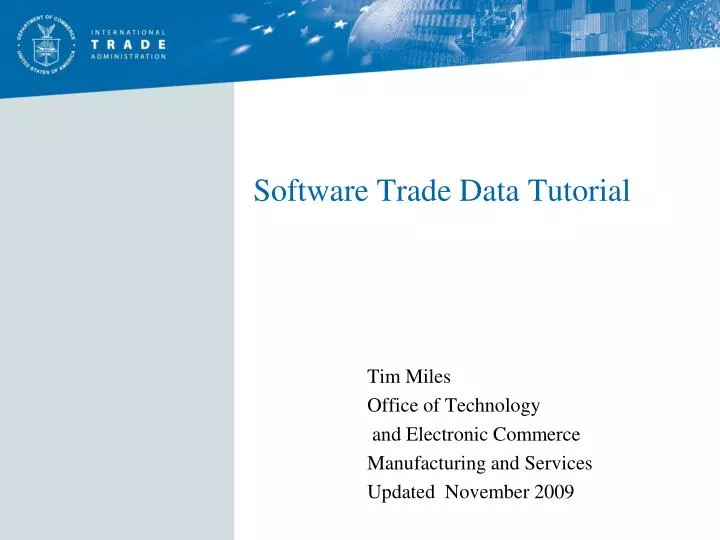 software trade data tutorial n.