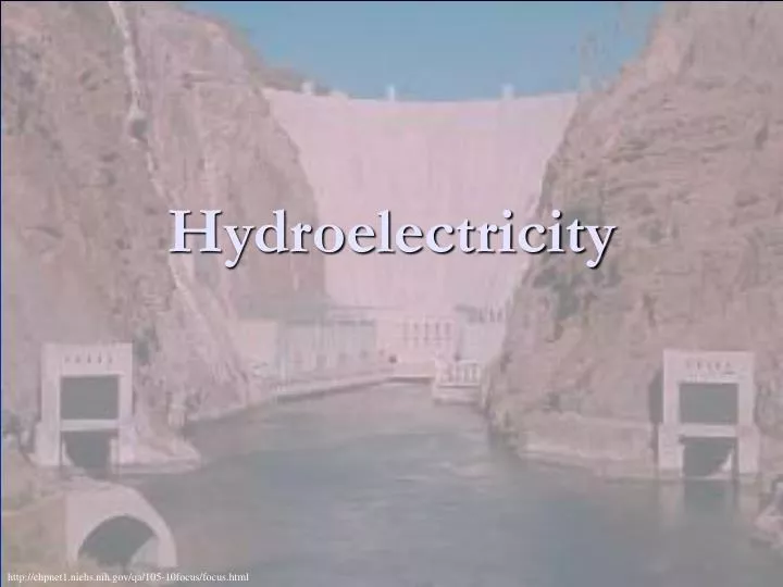 hydroelectricity n.