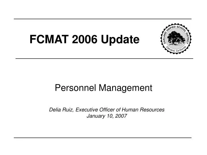 fcmat 2006 update n.