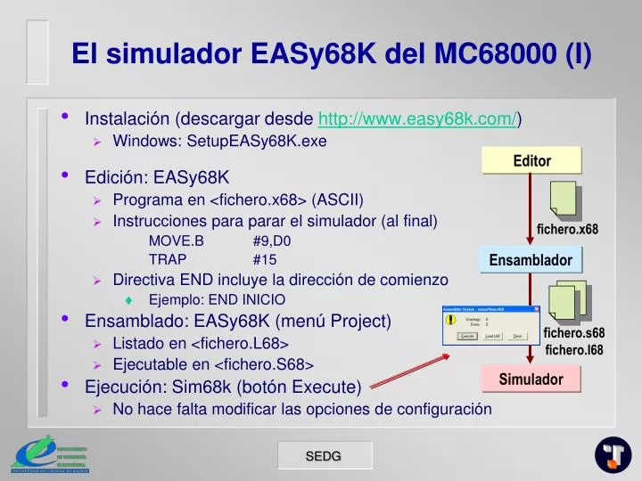 el simulador easy68k del mc68000 i n.