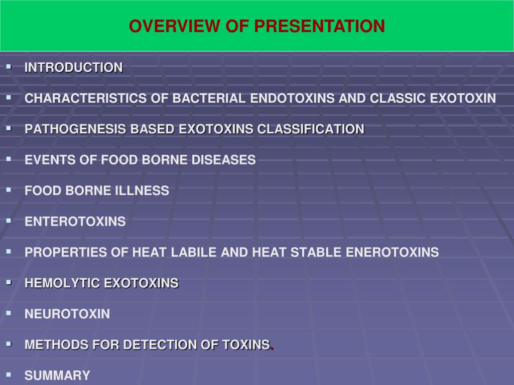 PPT - FOOD BORNE BACTERIAL TOXINS PowerPoint Presentation, free
