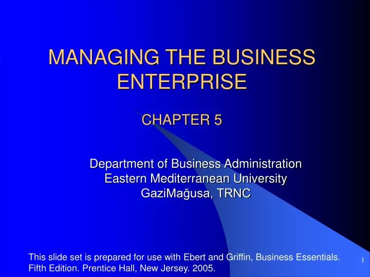 managing the business enterprise n.