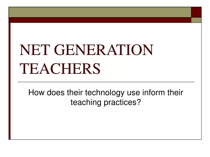 net generation teachers n.
