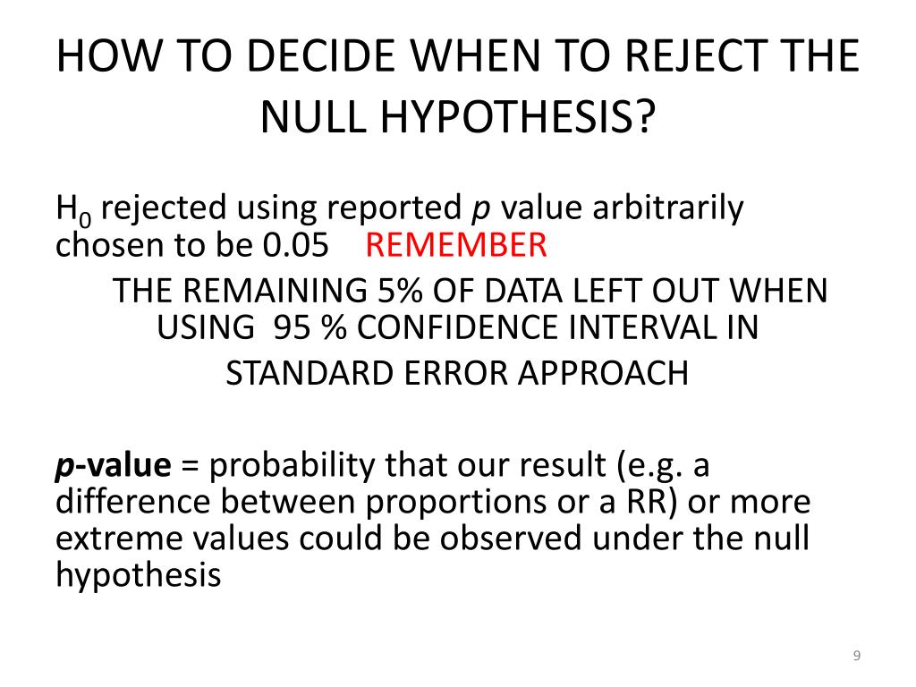 null hypothesis rejected