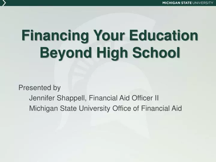financing your education beyond high school n.