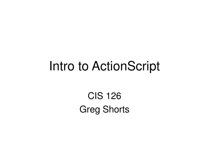 intro to actionscript n.