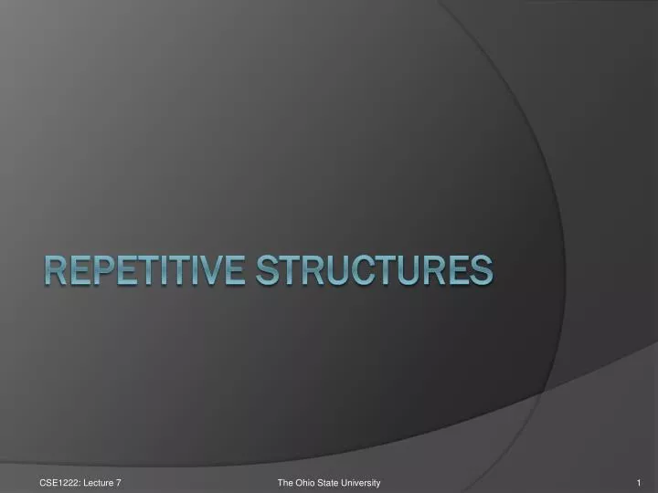 repetitive structures n.