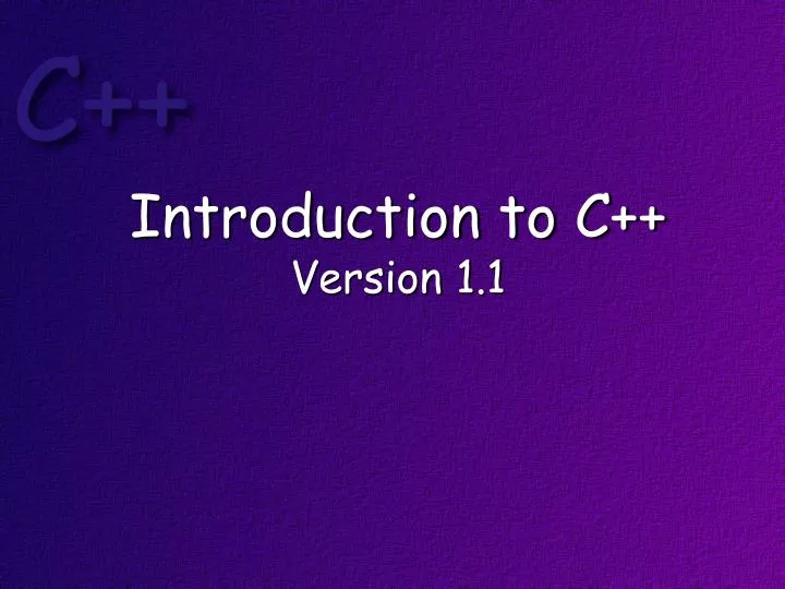 introduction to c version 1 1 n.