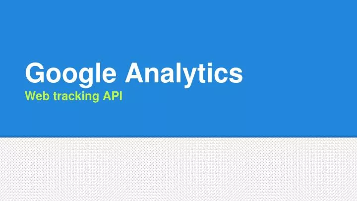 google analytics web tracking api n.