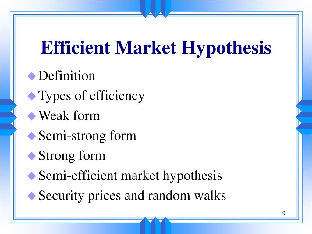 Efficient Market Hypothesis Definition