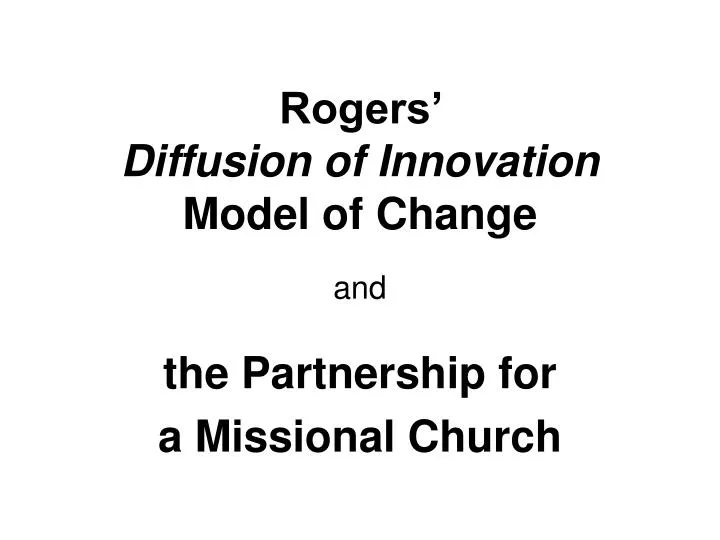 rogers diffusion of innovation model of change n.