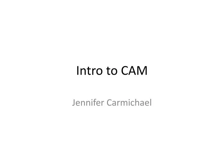 intro to cam n.