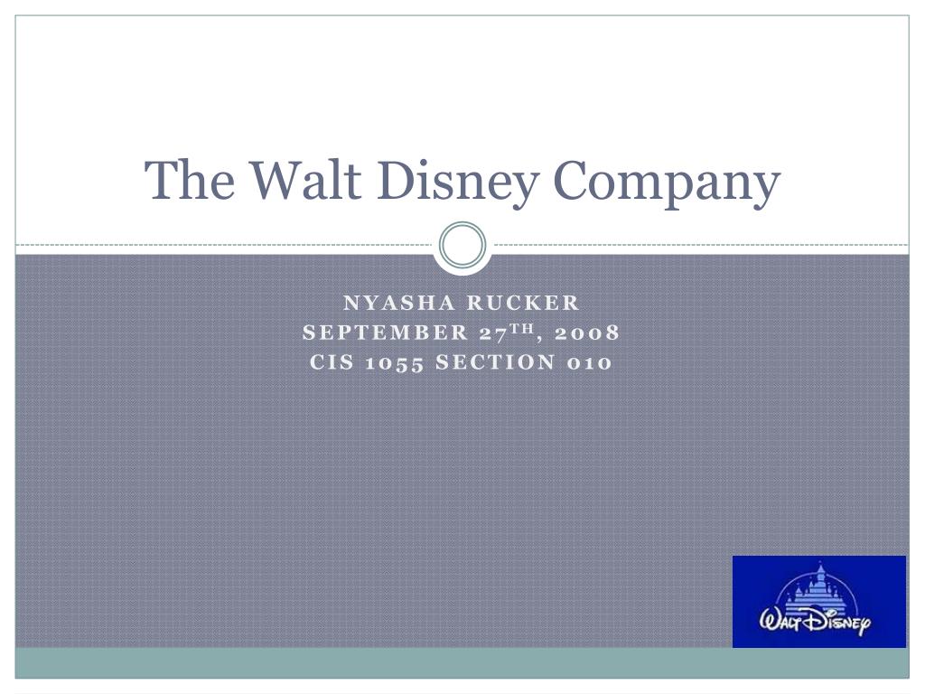 walt disney company introduction