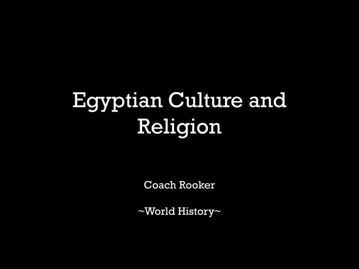 egyptian culture and religion n.