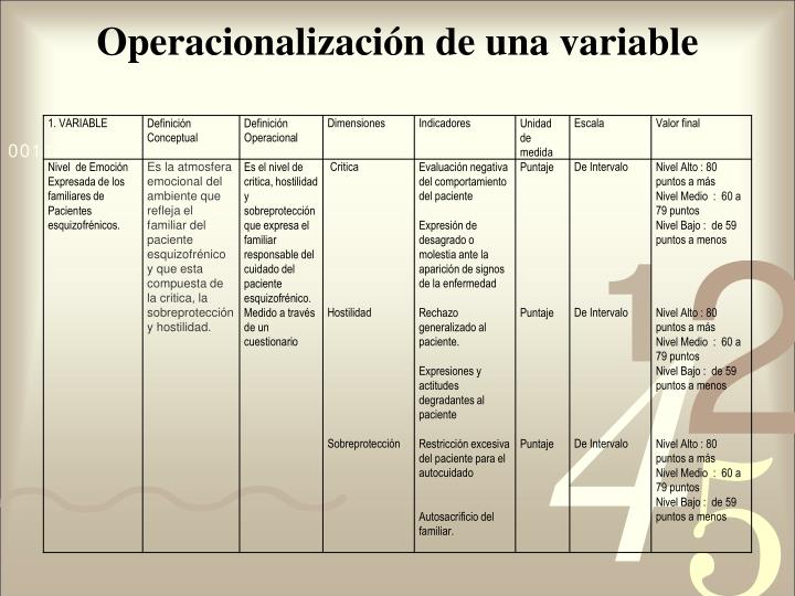 PPT - VARIABLES-OPERACIONALIZACIÓN PowerPoint Presentation - ID:5794347