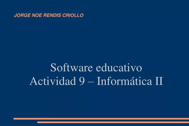 software educativo actividad 9 inform tica ii n.