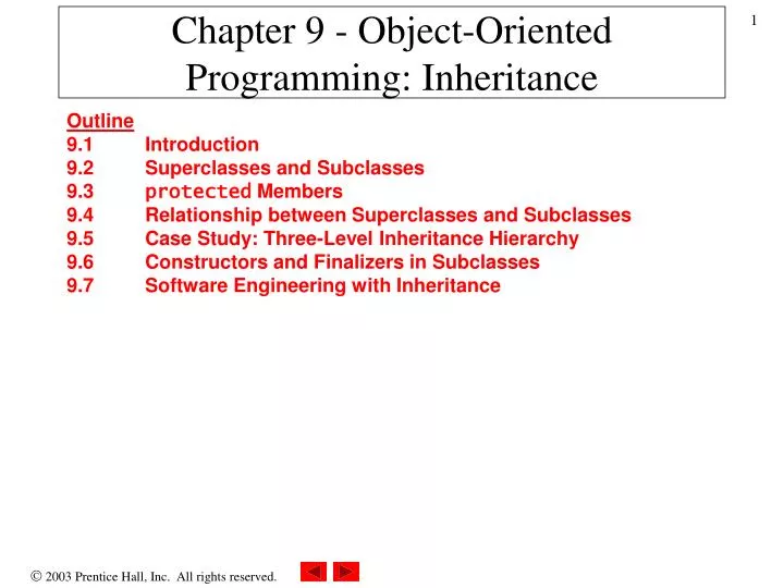 chapter 9 object oriented programming inheritance n.