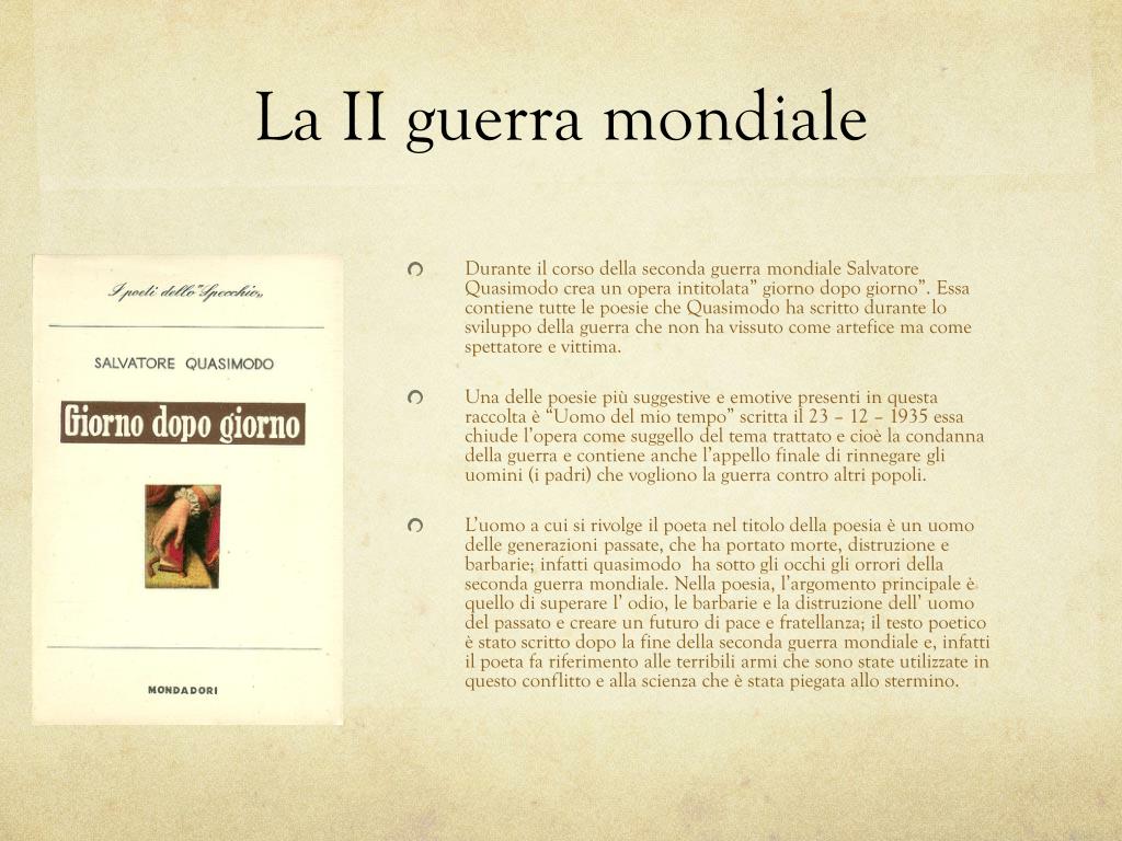 Salvatore Quasimodo Poesie Sulla Guerra