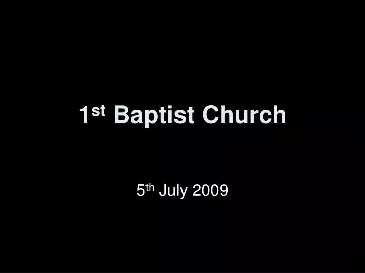 1 st baptist church n.