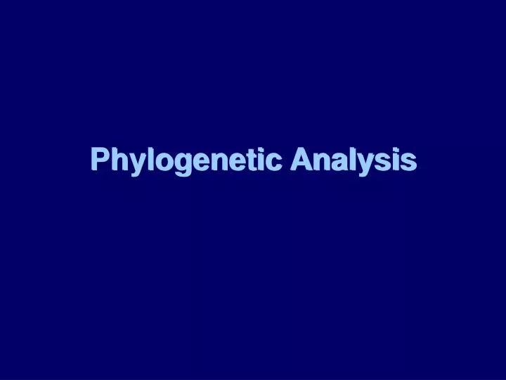 phylogenetic analysis n.
