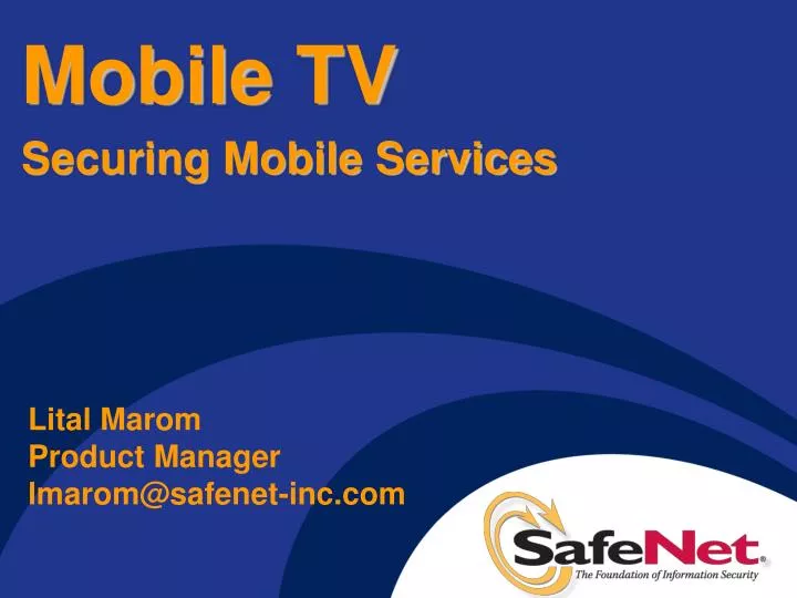 mobile tv securing mobile services n.
