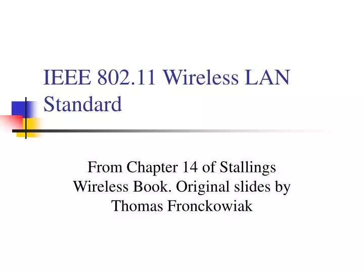 ieee 802 11 wireless lan standard n.