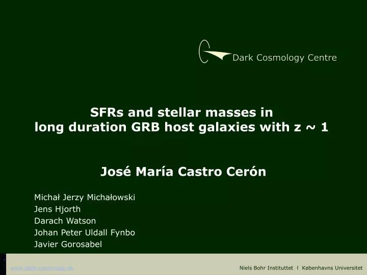 sfrs and stellar masses in long duration grb host galaxies with z 1 n.