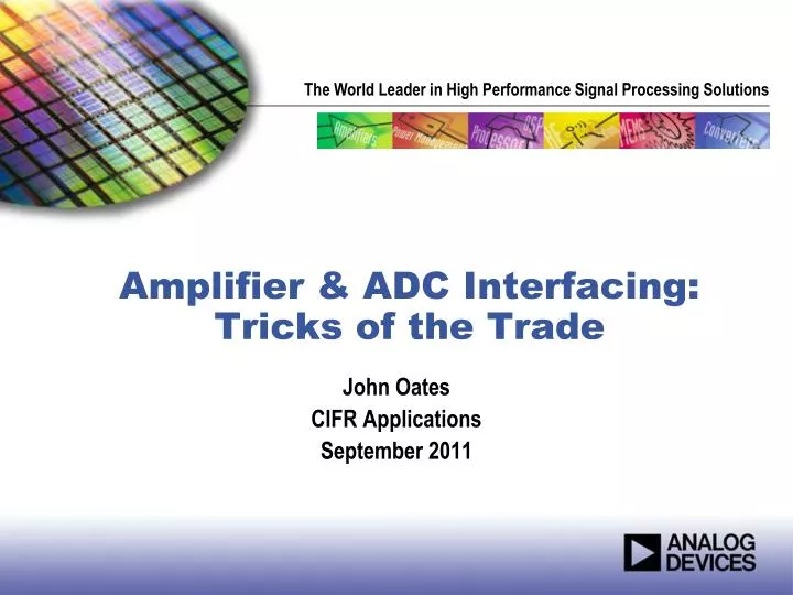 amplifier adc interfacing tricks of the trade n.