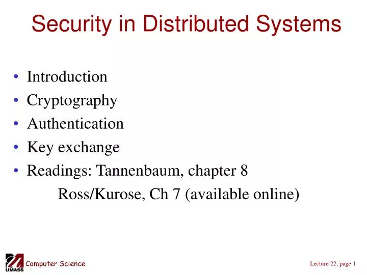 PPT Security in Distributed Systems PowerPoint Presentation, free