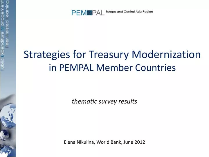 strategies for treasury modernization in pempal member countries n.
