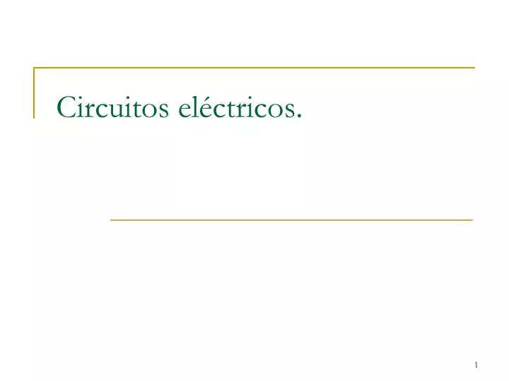 circuitos el ctricos n.