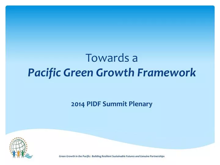 towards a pacific green growth framework n.