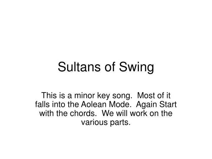 sultans of swing n.