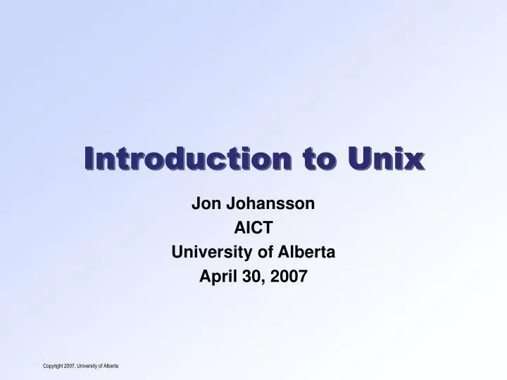 introduction to unix n.