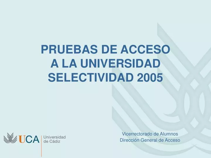 pruebas de acceso a la universidad selectividad 2005 n.