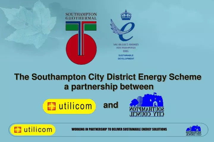 the southampton city district energy scheme a partnership between n.