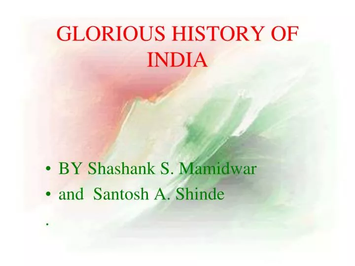 glorious history of india n.