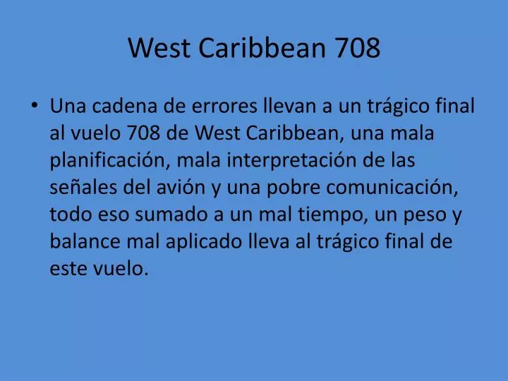 west caribbean 708 n.